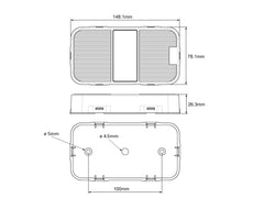 Trailer Lamp LED Sub Twin Kit 9.5m Harness