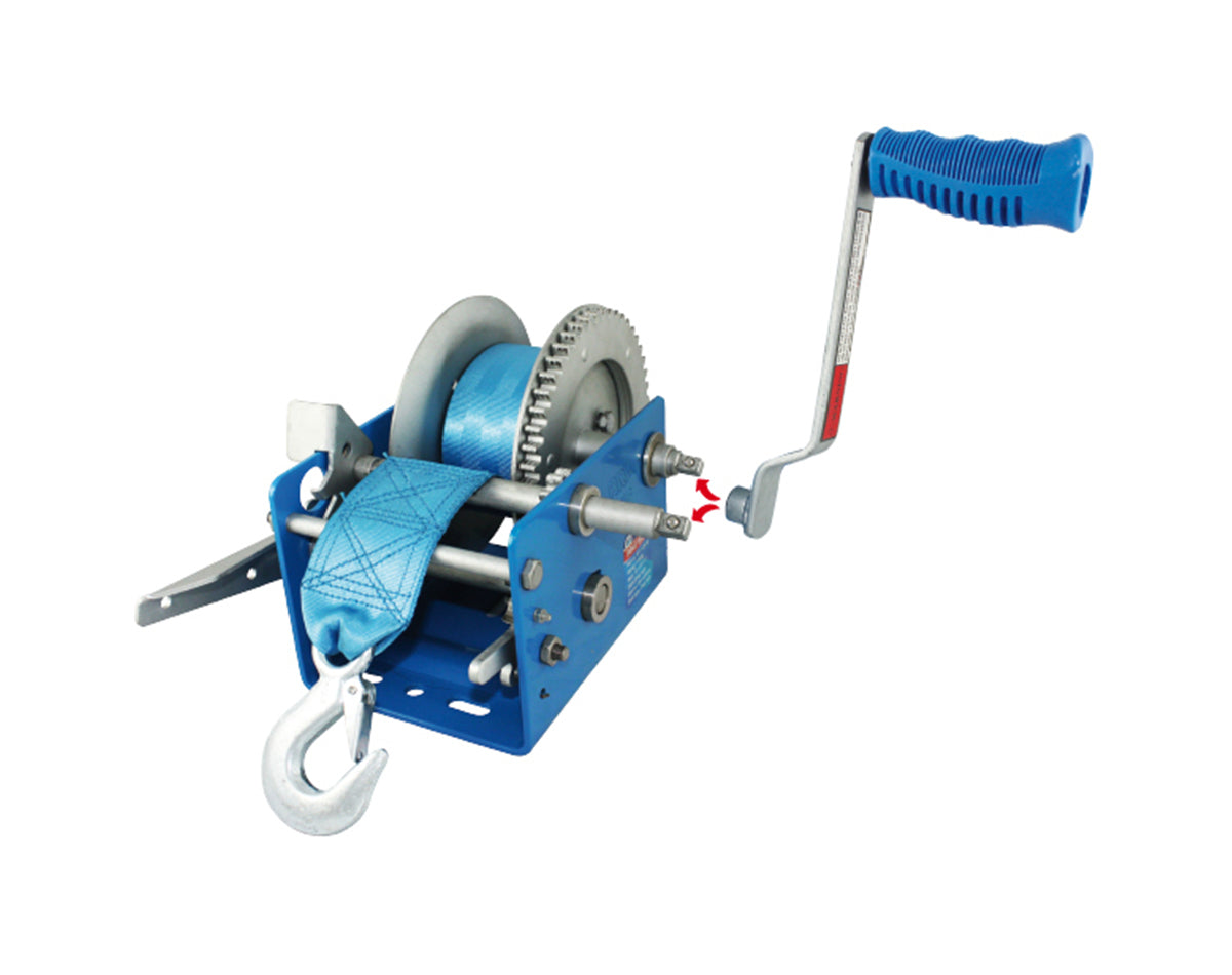 Trailer Winch 12:1/5:1/1:1 1150kg 7.5m