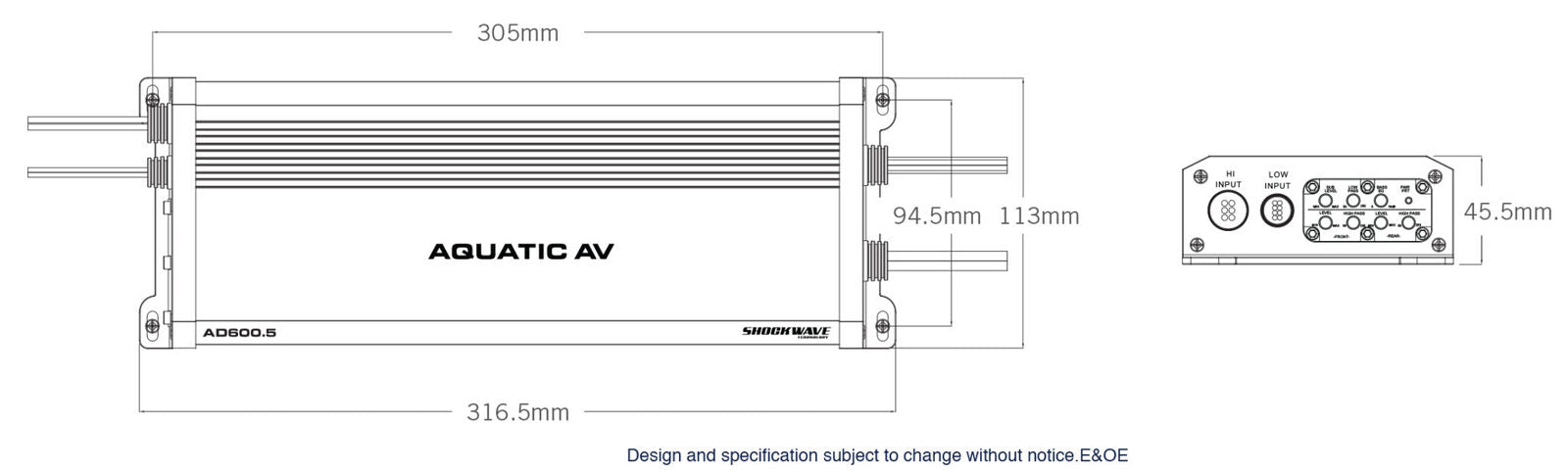 Amplifier AD600.5 Class D 5 Channel