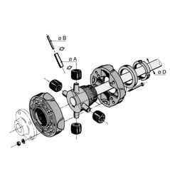 VETUS Flexible coupling type 6, pilot bored Ø 20 mm KO54