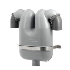 VETUS Exhaust gas separator with Ø 90 mm rotating connections and Ø 75 mm drain LGS9075