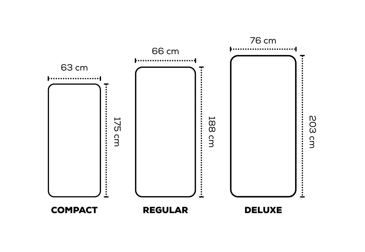 Big Sky Compact Stretcher Bed, Flat Fold, Steel Frame, Silicone Grips, Poly Cotton Foam Mattress, Comfortsmart Coil Suspension, 175 x 63 x 38cm, 102kg