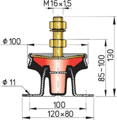 VETUS Hydraulic engine mount  MITSTEUN