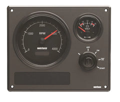 VETUS 2nd gen engine panel MP22, 12 V, 2 white instruments, (0-4000 )  MP22KBW2