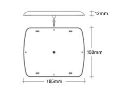 Light LED Touch/Sen Swth Sq 185x150 9-33v