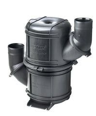 VETUS NAVIDURIN®LLOYDS approved, Black HD rotatable waterlock/muffler type NLP50S, with rotating inlet and outlet for Ø 50 mm hose NLP50SHD