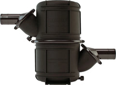 VETUS NAVIDURIN®LLOYDS approved, Black HD rotatable waterlock/muffler type NLP65, with rotating inlet and outlet for Ø 65 mm hose NLP65HD