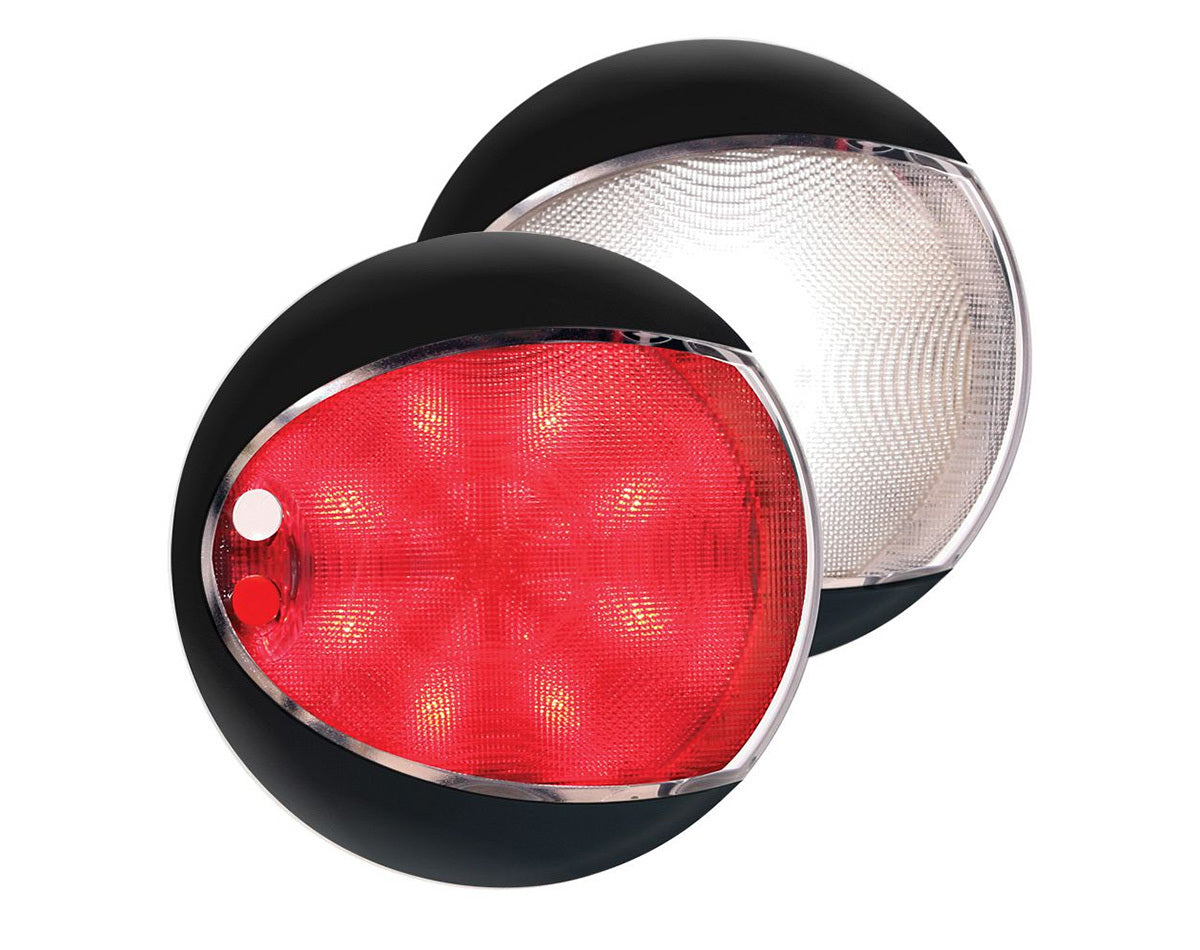 EuroLED 130 Blk Shrd Wht/Rd 12/24v