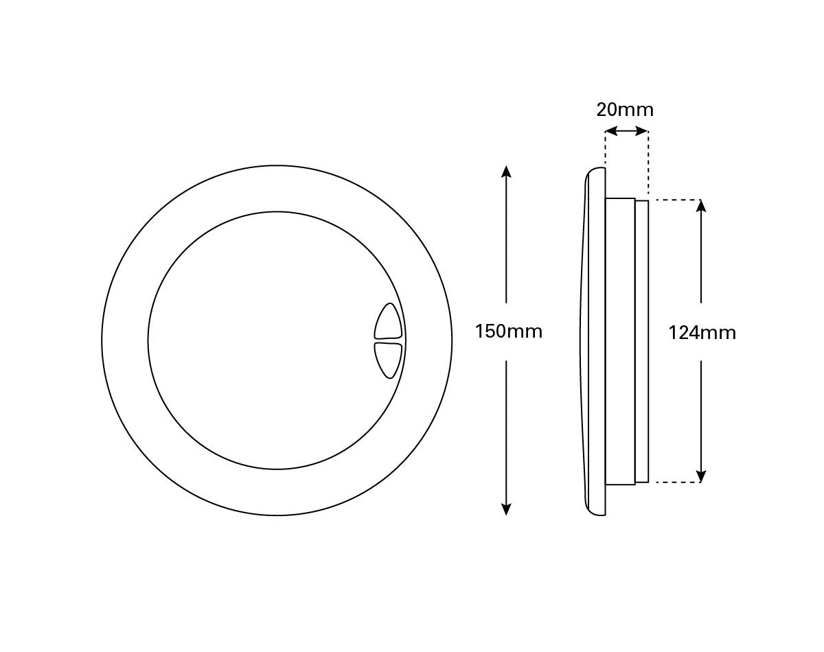 EuroLED 150 Flush Touch Rd/Wht Whit