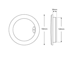 EuroLED 150 Flush Touch Rd/Wht Whit