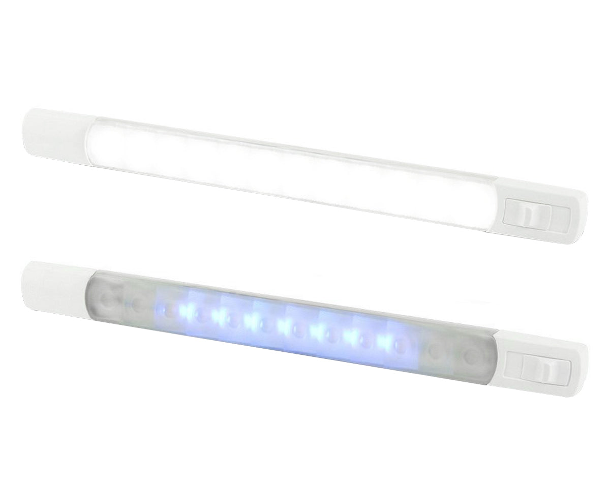 LED Strip Lght SM w/Swtch Wht/Blue 12v