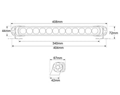 Sea Hawk-350 LED Spot SS Bkt Blk