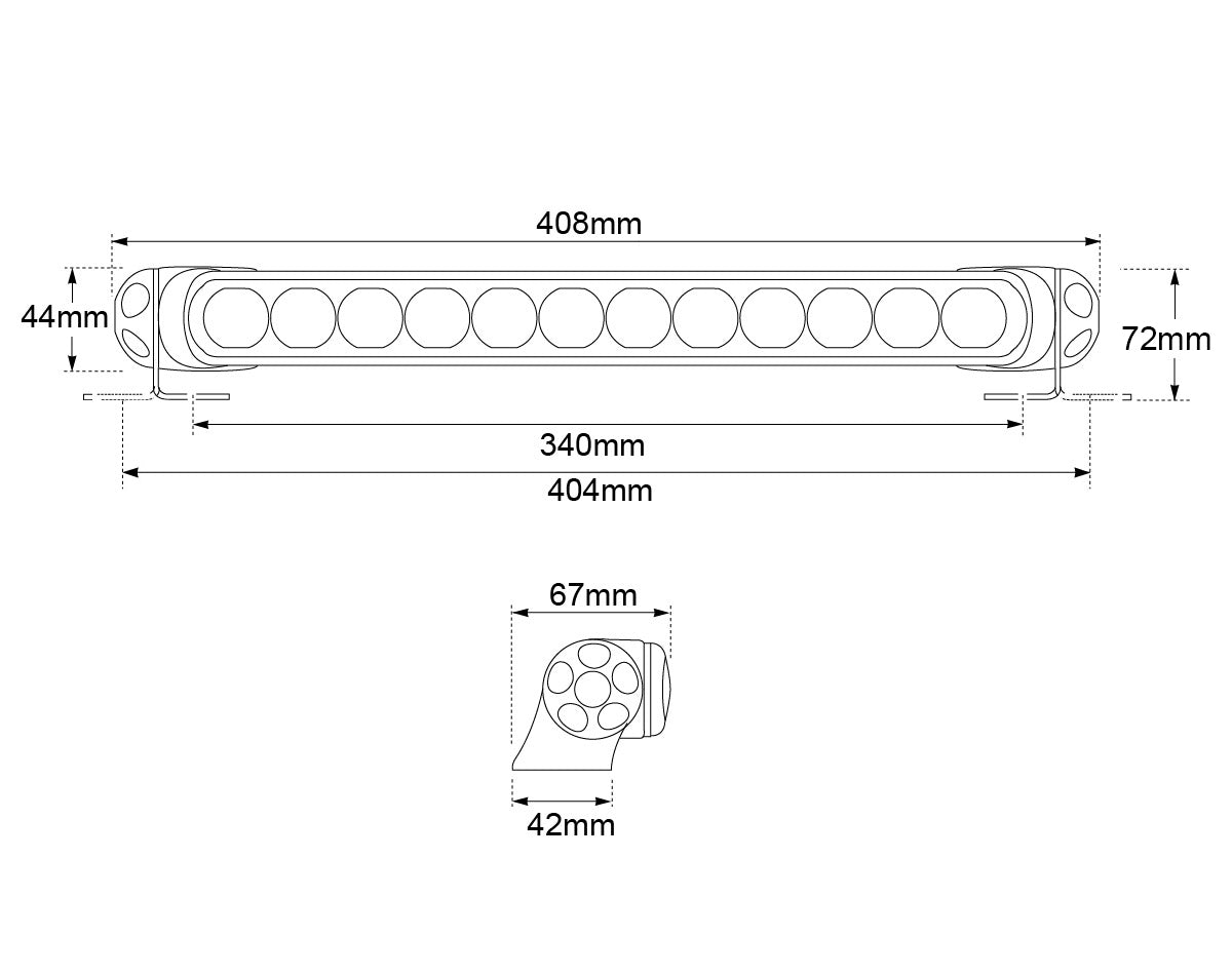 Sea Hawk-350 LED Spread SS Bkt Wht