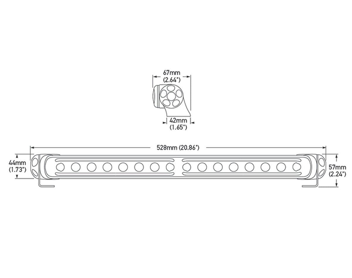 Sea Hawk 470 Edge Lamp Wht/Blk Hse