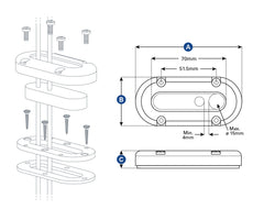 ScanStrut Cable Seal DS-Multi Cables Blk