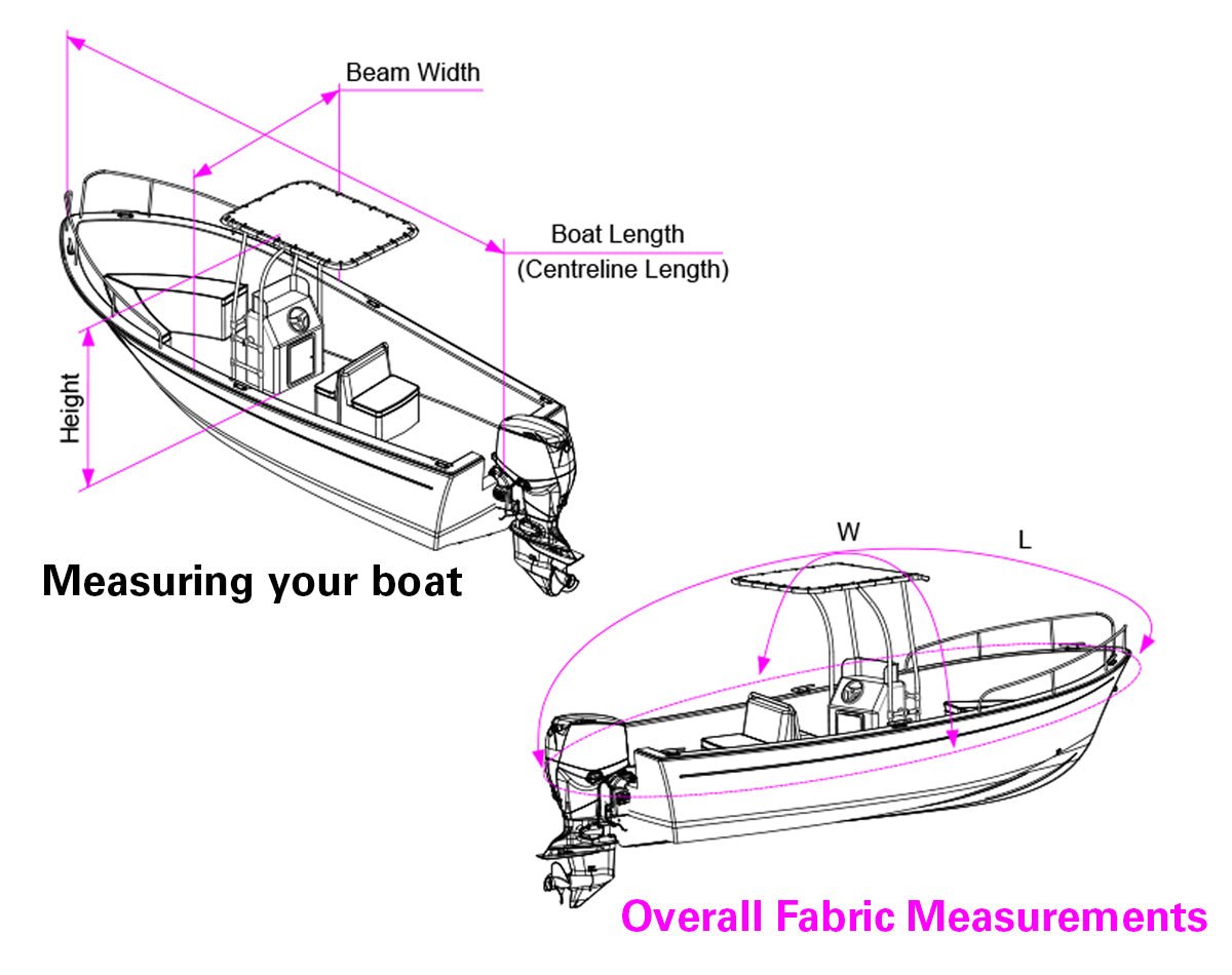 T-Top Boat Cover 8.4 - 8.7m