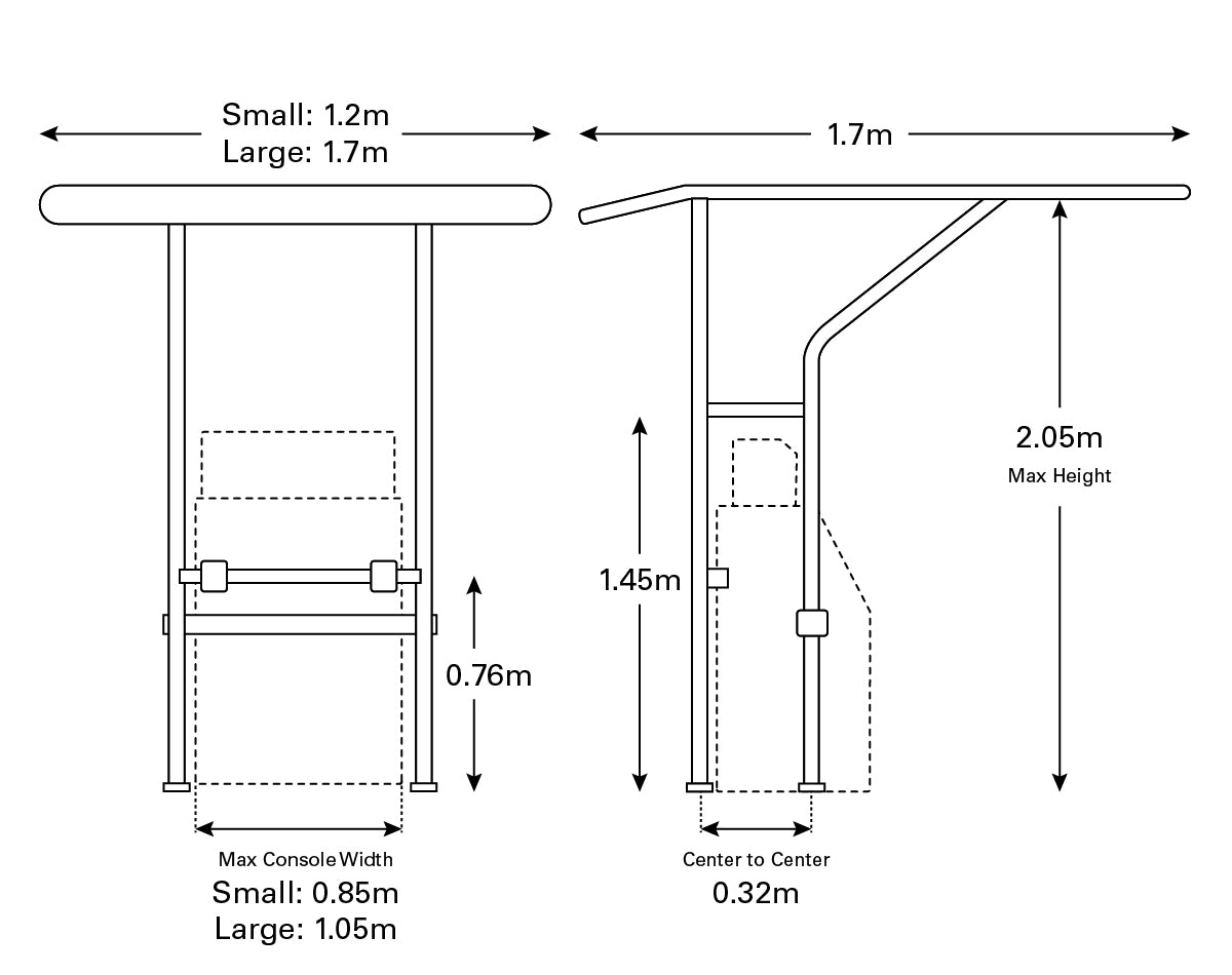 T-Top Large 1.4x1.7m Blue