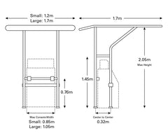 T-Top Large 1.4x1.7m Blue