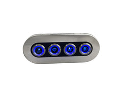 Switch Panel S/S Wproof On/Off Bl-LED 4-Btn