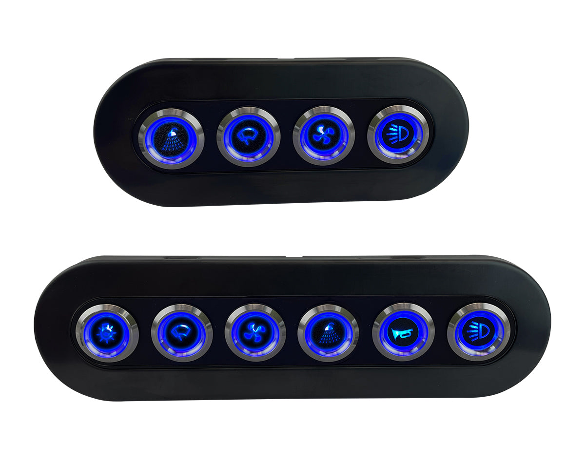 Switch Panel Black On/Off LED 6-Btn