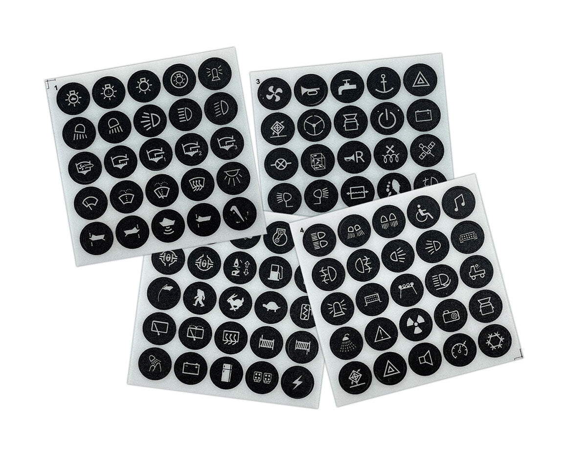 Switch Panel S/S On/Off Blue-LED 8-Btn