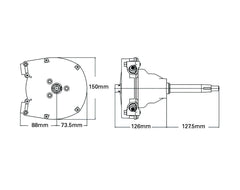 Steering Cable Kit T91 18ft 5.49m (*)