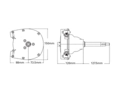Steering Cable Kit T93ZT 21ft 6.40m (*)
