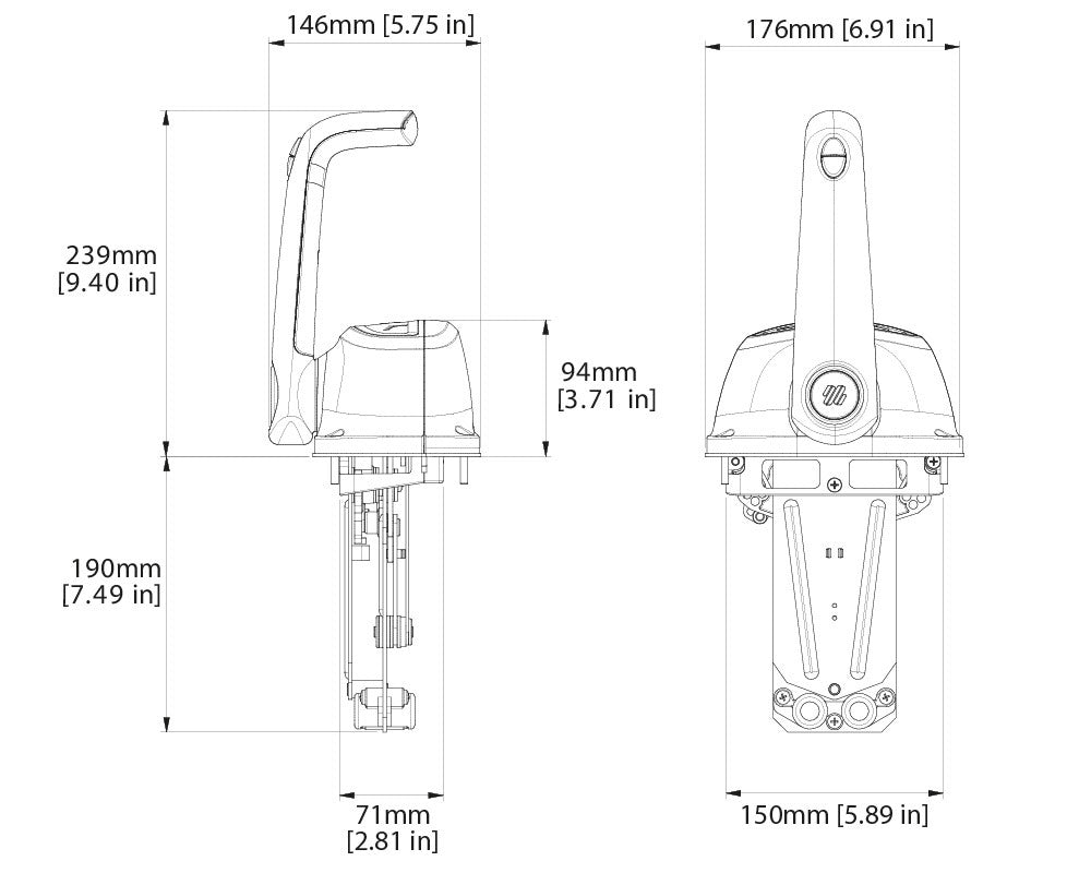 Control Sgle B501CH No Lock with Trim Chrome