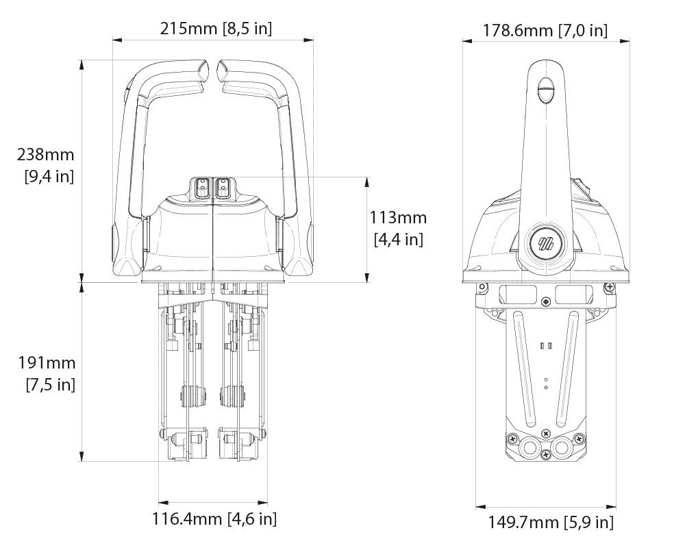 Control Twin B502CHT/L with Lock & Trim Chrome
