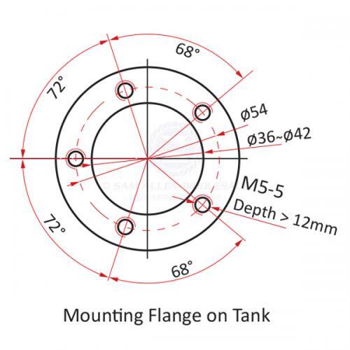 Tank Level Sender S5 240-33 Ohms 400mm KUS