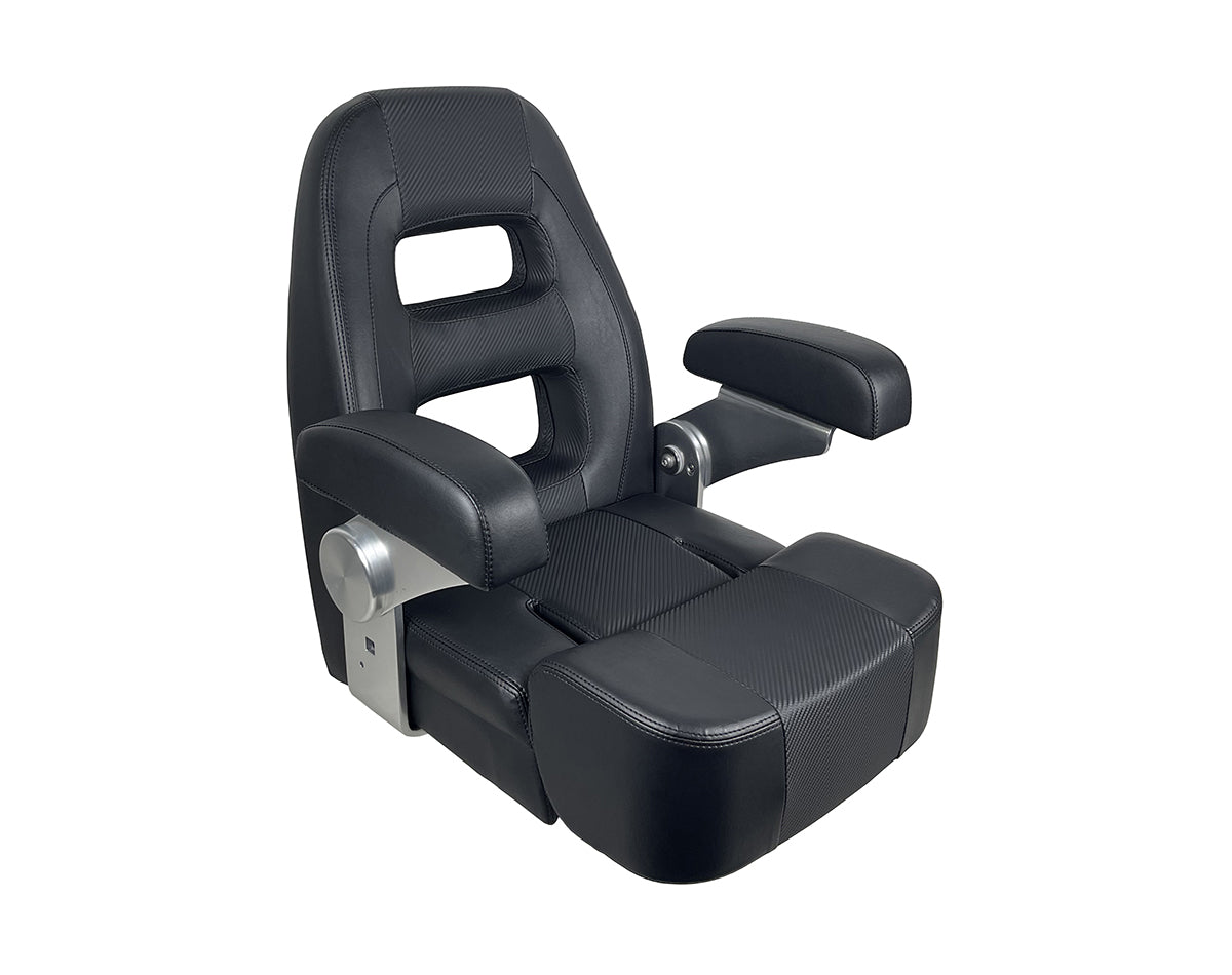 Seat HM58 Flip-Up Smooth Blk/ Carb. Blk