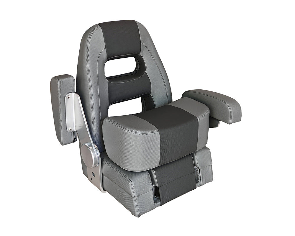 Seat HM58 Flip-UP Dusty Gy/Char. Text Fab