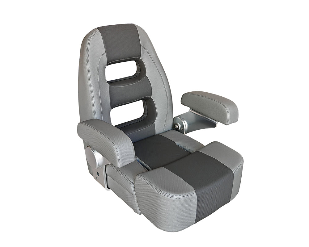 Seat HM58 Flip-UP Dusty Gy/Char. Text Fab