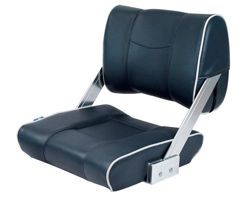 Seat ST45 Flip Back Dk Bl/Dk Bl Piping