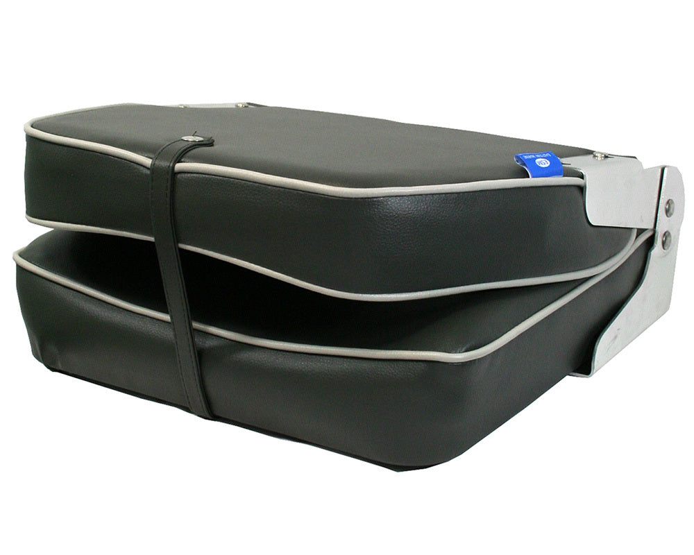 Seat SC40 Fold Dk Blue/Off Wht Piping