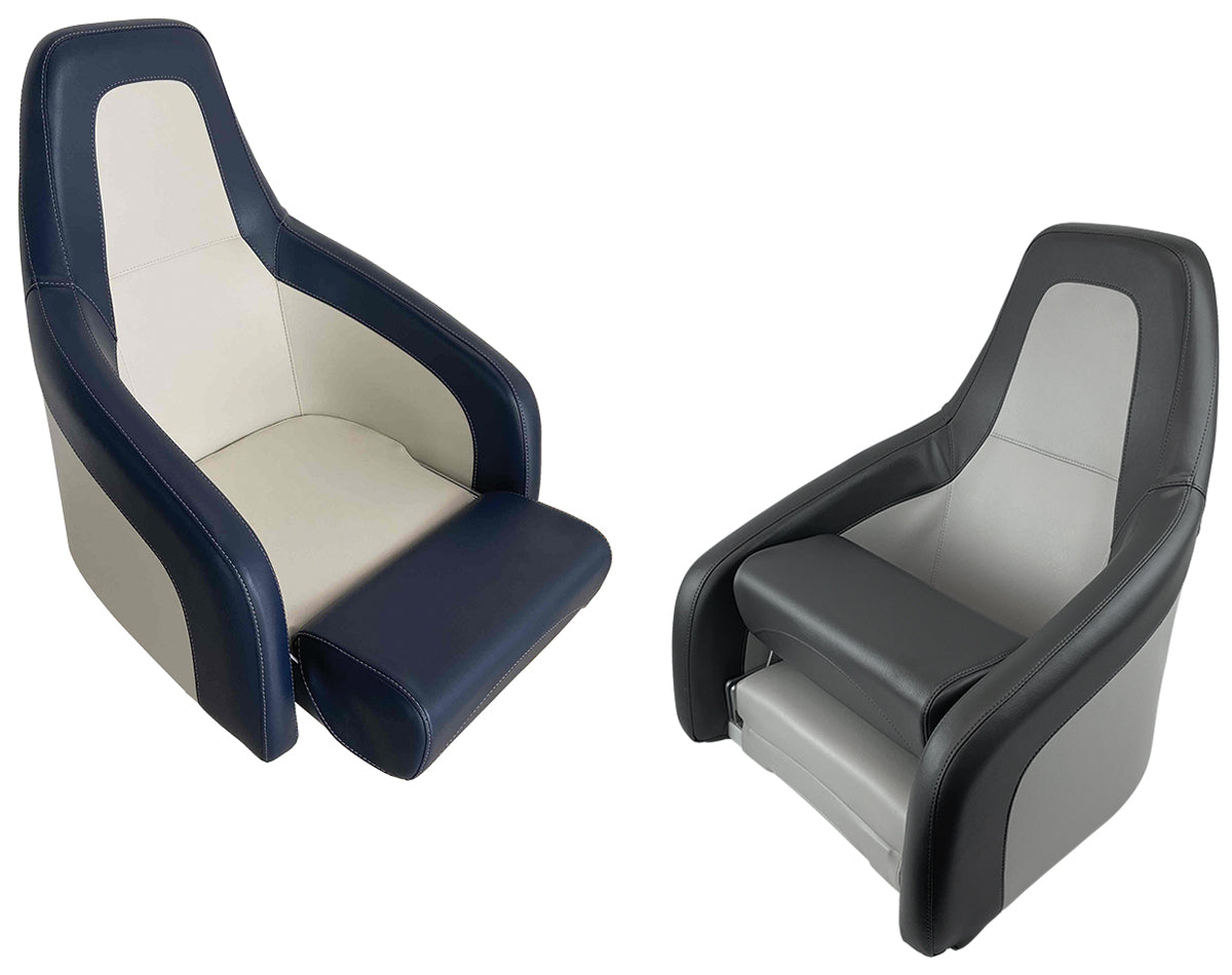 Seat HM51 Flip-up Off Wht/Dark Blue