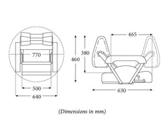 Seat ST46 FlipUp/FlipBack DkGry/MidGry