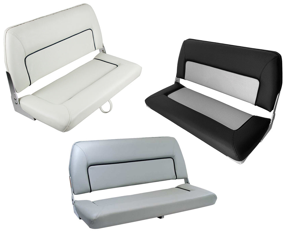 Seat S90 Dble Folding MGry/DkGry piping