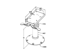 Gas Pedestal 12 & Sw/Slide 300-400