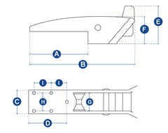 Bow Roller S/S 316 585x80mm