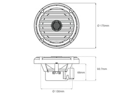 Speakers EL423 Elite 6.5 RGB Wht