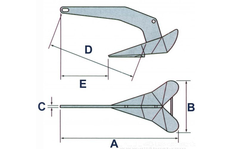 Delta Style Anchor S/S 10kg