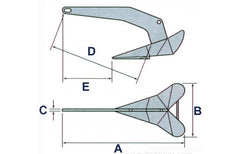 Delta Style Anchor S/S 10kg
