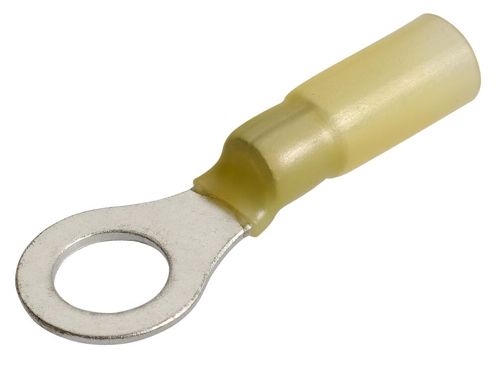 Ring Term H/S Yellow 6.3mm (50)