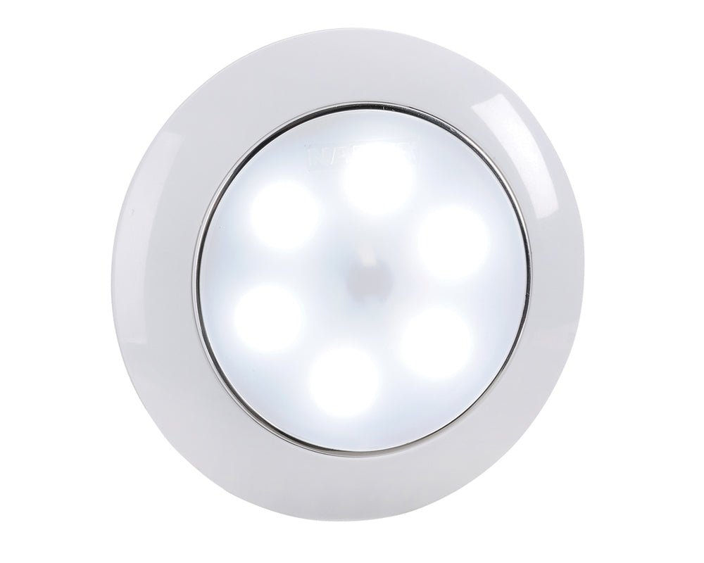 LED Saturn Light Rnd 130mm Wh/Rd 12v