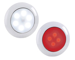 LED Saturn Light Rnd 130mm Wh/Rd 12v
