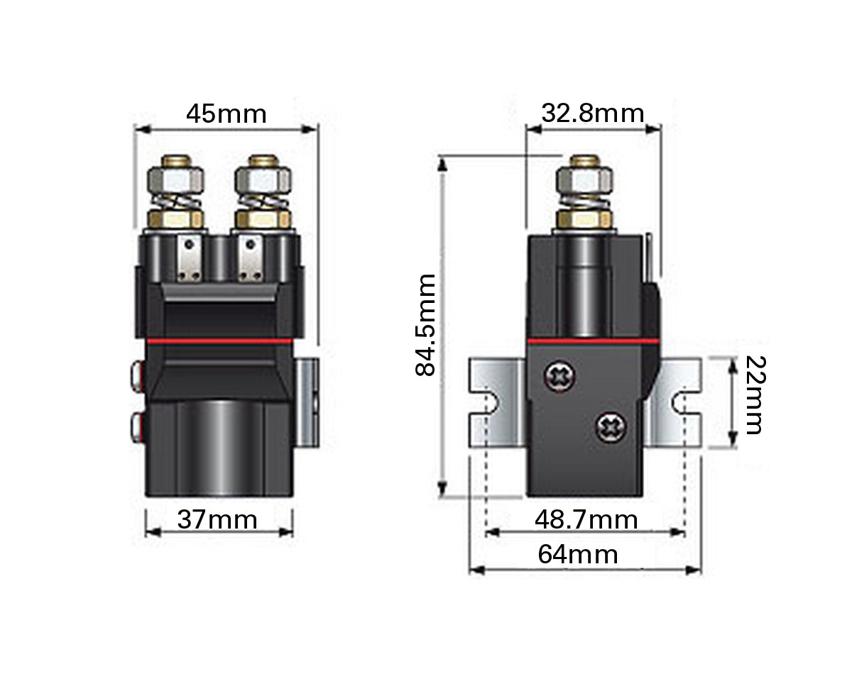 Solenoid (T6215-24) 150A 24v