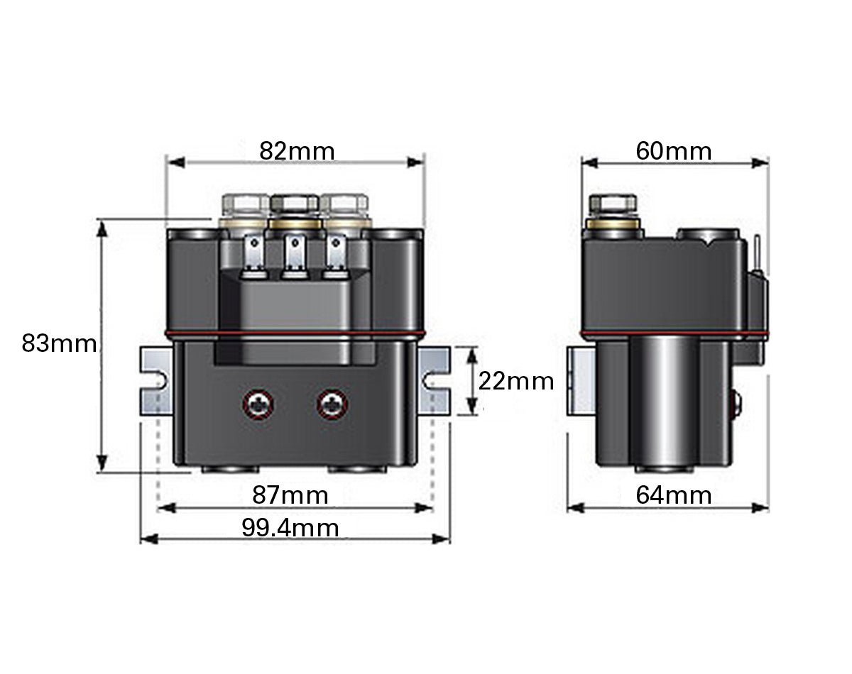 Solenoid (T6315-24) 150A 24v