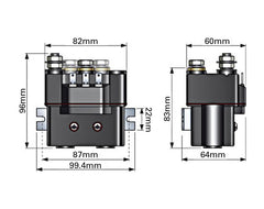 Solenoid Rev (T6411-12) 115A 12v