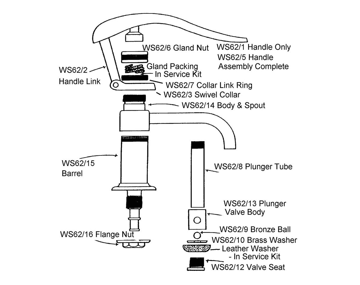 Galley Pump -Lever WS62 B